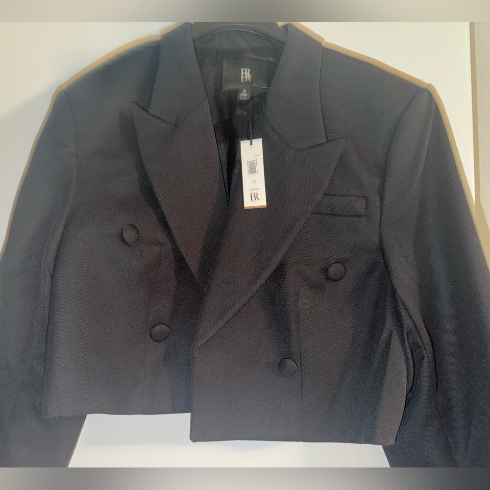NWT Banana Republic Women's Black Cropped Blazer